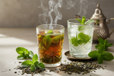A lively blend of loose leaf green tea and crisp peppermint, this Moroccan Mint offers a refreshing burst of flavor that awakens the senses hot or iced.